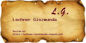 Lechner Giszmunda névjegykártya
